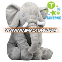 China Wholesale custom made stuffed plush animal toys grey elephant pillow