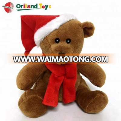 christmas hat polar teddy bears decoration plush stuffed toy