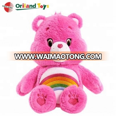 Bright Color pink soft stuffed cute care bears plush dolls toy